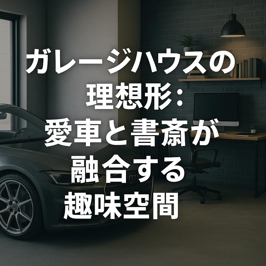 ガレージハウスの理想形：愛車と書斎が融合する趣味空間